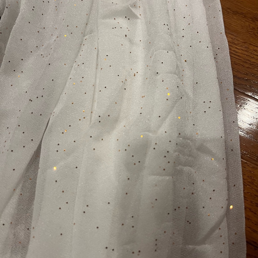 Wedding arch linen  Bling bling Chic White Swag with Rose Gold Speckles glitter